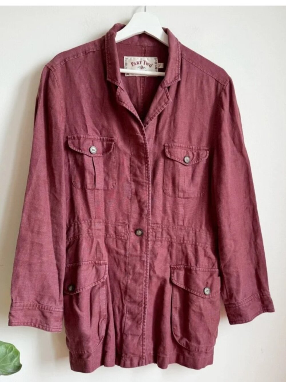 Part Two Vintage Linen Blend Utility Shacket - 6